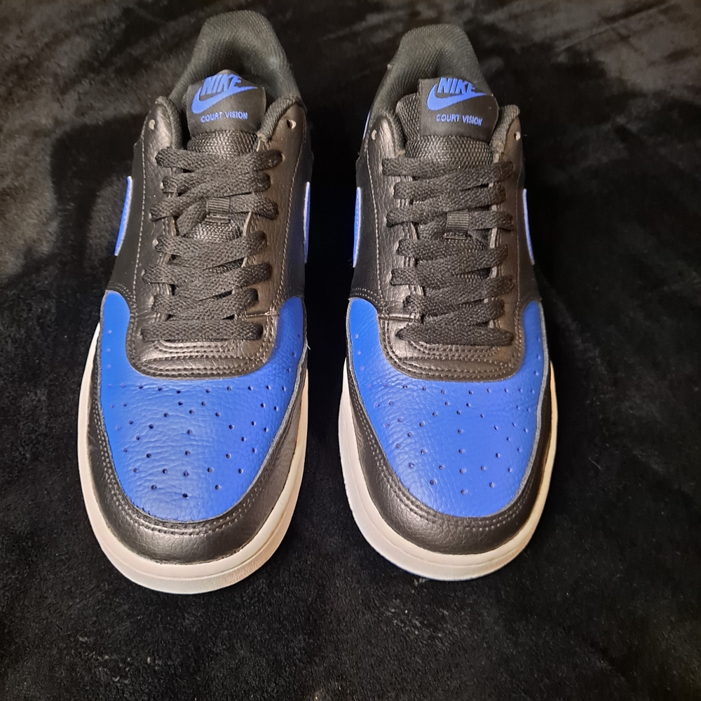 Nike Men's Black and Blue Court Vision Shoes